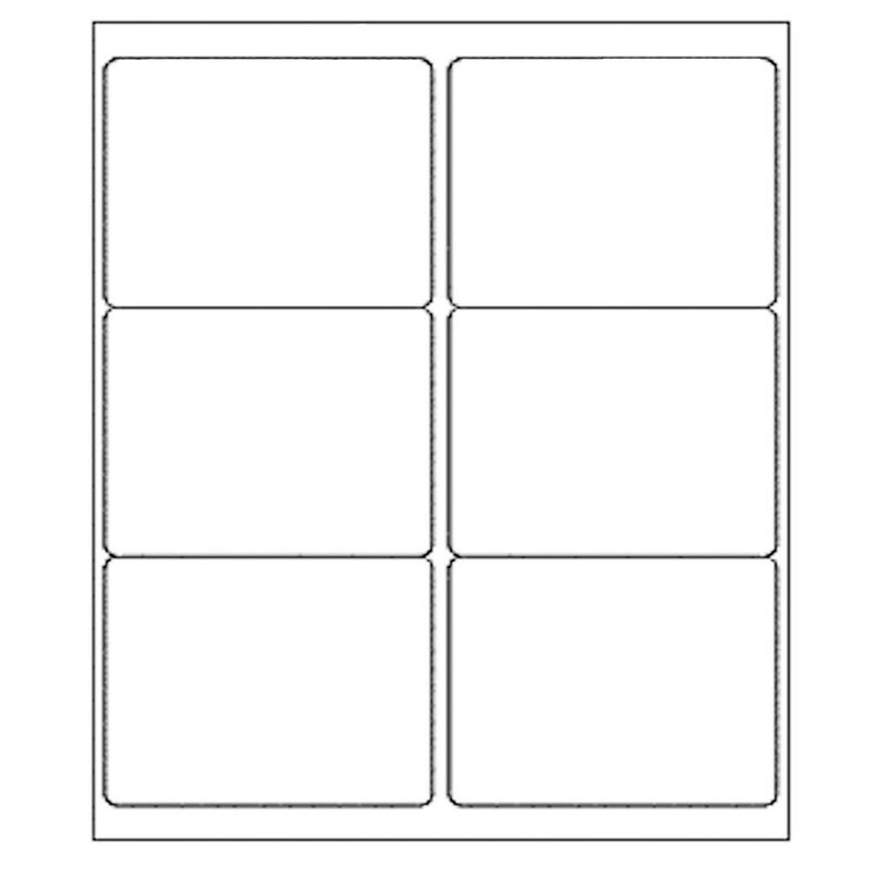 9527 Product 6 up 3-1/3 X 4 Sticker Labels Shipping Address Labels for Laser/Ink Jet Printer,200 Sheets,Total 1200 Labels - Image 1
